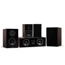 Fluance Elite Compact Home Theater 5.0 Speaker System - Walnut. Fixed Price $332.99.