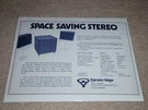 Cerwin Vega 320MT Sub/sat AD,1974,SPECS, Article. Fixed Price $9.99.