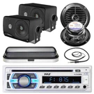 Pyle Bluetooth Usb Boat Radio, 6.5" And 3.5" Speakers, Antenna, Cover. Fixed Price $178.99.