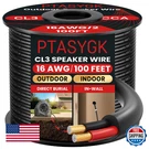 Ptasygk 16 Gague Outdoor Speaker Wire 100 Feet - 2 Conductor Direct Burial. Fixed Price $43.09.
