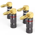 Zenikon Right Angle Banana Plugs For Speaker Wire - 2 PAIRS/4 Pcs. Fixed Price $19.52.