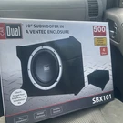 Dual Electronics SBX100 Ported Vented Enclosed Subwoofer New. Fixed Price $39.95.