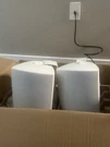 Set Of 2 Adept Audio I050W Way Indoor / Outdoor Speakers - White New. Fixed Price $70.00.