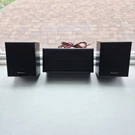 Technics SB-S937 Speaker System Set 1 Center 2 Bookshelf Black Tested Vtg. Fixed Price $55.55.