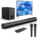 Suntrok 08 Karaoke Soundbar With Subwoofer 2 Wireless Mics. Fixed Price $259.99.