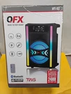 Qfx MPX-802 8" Bluetooth Speaker Rechargeable Led Party Lights 18,500W. Fixed Price $50.00.