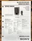 Sony SA-VE812ED -VE815ED -WMS815 SS-MS815 Speaker Service Manual *original*. Fixed Price $14.97.