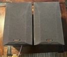Polk Audio R15 Bookshelf Speakers Pair Black 2.0 Channel Wired Wood Banana Jack. Fixed Price $44.99.