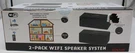 Icraig Two (2) Pack Wifi Speakers System Black Stereo New Open Box Apple Android. Fixed Price $42.99.