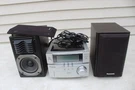 Panasonic SA-PM01 Cd Stereo System Speakers + Remote Silver Am/fm Aux Input 45W. Fixed Price $93.97.