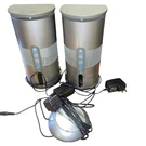 Wireless Transmitter & 2 Speakers All Power Cords Link Tested. Fixed Price $48.00.