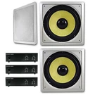 Acoustic Audio HDS10 Flush Mount Subwoofers With 10" Speaker And Amps 3 Pack. Fixed Price $484.88.