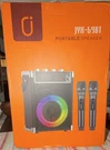 JYX-69BT Portable Speaker Black Wood Led Screen Usb Aux Two Microphones. Fixed Price $29.99.