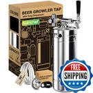 Nutrichef Pressurized Growler Tap System 128OZ Stainless Steel Mini Keg. Fixed Price $221.98.