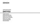 Denon DHT-FS3 Home Theater System Owners Manual. Fixed Price $22.24.
