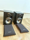 Sony SS-B1000 Black Wood Bookshelf Speakers, 8 Ohms, 120 Watts, Pair Tested. Fixed Price $66.99.