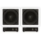 Theater Solutions TS1000 Flush Mount 10" Subwoofer Speaker And Amp 2 Pack. Fixed Price $323.99.