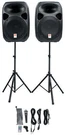 Rockville RPG122K Dual 12" Powered Speakers, Bluetooth+mic+speaker Stands+cables. Fixed Price $299.95.