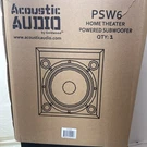 Acoustic Audio PSW-6 Home Theater Powered 6.5" Subwoofer 250 Watts Surround. Fixed Price $95.00.