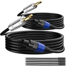 Elecan Speakon To 1/4" Ts Male Speaker Cable 50 Ft, 2-PACK, 12AWG Pro Audio. Fixed Price $81.49.