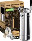 Pressurized Growler Tap System, 128OZ Stainless Steel Mini Keg Dispenser Portabl. Fixed Price $200.99.