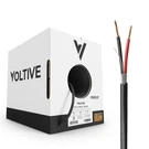 Voltive 16/2 Speaker Wire, In-wall CL3 & Direct Burial, Black, 250FT. Fixed Price $122.99.