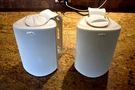 Pair Of Polk Atrium 4 White Indoor/outdoor Speakers With Mounting Bracket New. Fixed Price $175.00.