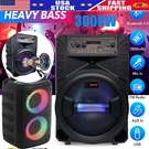 8" 3000W Portable Bluetooth Speaker Sub Woofer Heavy Bass Sound System Party Mic. Fixed Price $28.99.