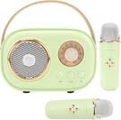 Mini Karaoke Machine For Kids,portable Bluetooth Speaker With 2 Wireless Microph. Fixed Price $20.99.