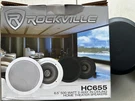 8 Rockville HC655 6.5" 500W 2-WAY In-ceiling Wired Speaker Black Round. Fixed Price $300.00.