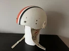 Vintage D-10 Leather White & Orange Helmet 1968 A.m.a. Approved Snell. Fixed Price $99.99.