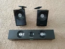Samsung PS-DC1 Center And X PS-DS2 Speakers With Wall Brackets. Fixed Price $35.00.