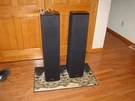 Vintage Pair Of Mirage OM-12 Omnipolar Floor Standing Speakers. Fixed Price $185.00.