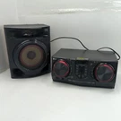 Lg CJ45 Home Audio Mini System Black, Red W/ One Speaker (CJS45F). Fixed Price $252.35.