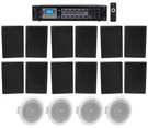6-ZONE AMPLIFIER+12) Black WALL+4) Jbl Ceiling Speakers For Restaurant/bar/cafe. Fixed Price $749.90.