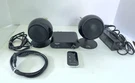 Orb Audio Booster Mini Integrated Amplifier With 2 Speakers, Remote, Cables. Fixed Price $250.00.
