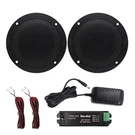 Herdio 2X 4" Bathroom Ceiling Speakers Bluetooth 160W Marine For Car Atv Utv. Fixed Price $62.35.
