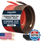 4 Gauge Awg Power/ground Wire Cable Ft BLACK+25 Red, High Shielded. Fixed Price $59.87.