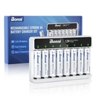 Bonai Rechargeable Lithium Batteries With Charger, 1.5V 3600 Mwh Aa.... Fixed Price $32.34.