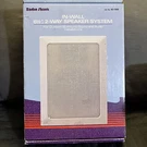 Optimus Radio Shack 40-1368 In-wall 1/2" 2-WAY Speaker System 80W Max 40W Rms. Fixed Price $45.00.
