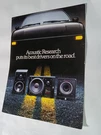 Acoustic Research - Speakers Original Promotional Product Leaflet Ad 1983. Fixed Price $14.99.