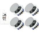 Pair Of 4 Herdio 5.25 Inch Ceiling Speakers, 300 Watts, 2-WAY, Model HCS-5022BT. Fixed Price $115.00.