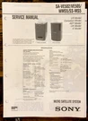 Sony SA-VE502 -VE505 -WMS5 SS-MS5 Speaker Service Manual *original*. Fixed Price $14.97.