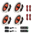 Herdio 6.5" Bluetooth Ceiling Speakers 2-WAY Flush Mount Wall For Home. Fixed Price $104.09.