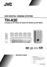 Jvc TH-A30 XV-THA30 Home Theater System Owners Instruction Manual Reprint. Fixed Price $22.24.