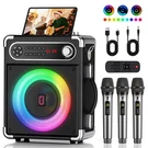 Jyx -karaoke System W/ Remote, 3 Mics, Bluetooth Speaker, Rgb Lights, Usb Player. Fixed Price $119.99.