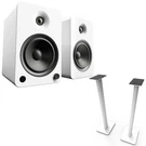 Kanto YU6 White 200W Powered Speakers Pair + 32" Floor Stands -. Fixed Price $649.98.