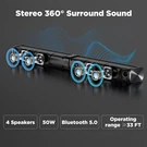 Assist Trust KY8000 Sound Bars, 50W Wired & BT5.0, 4 Speakers, 32" - Black. Fixed Price $43.83.