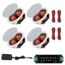 4*HERDIO 6.5" Restaurant Cafe Ceiling Speaker Bluetooth Wireless Flush Mount Kit. Fixed Price $126.47.