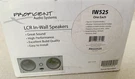 Proficient Audio IW525 Lcr In-wall Speakers 5-1/4" Graphite Woofers & Tweeter. Fixed Price $49.50.